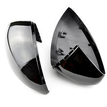 Cubierta de espejo retrovisor, accesorios de pegatina embellecedora de ABS negro brillante para Volkswagen VW Tiguan 2008-2015 2024 - compra barato
