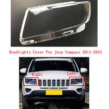 Car front Headlight cover For Jeep Compass 2011 2012 2013 2014 2015 Car transparent lampshades lamp shell headlight shell cover 2024 - buy cheap