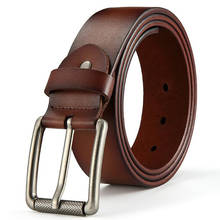 2019 New Fashion Men Belt Cow Genuine Leather Luxury Strap Male Belts for Men retro Pin Buckle Strap for Male Jeans 2024 - buy cheap