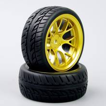 4 pcs/set hot RC car accessories 1/10 tires & wheel rim 12mm hex fit for HSP HPI RC 1:10 on-road RC car KF/DHG+PP0150 parts 2024 - buy cheap