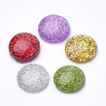 200pcs 16mm Dome Round Resin Cabochon with Glitter Powder for Jewelry Making DIY Findings fit Cameo Base Pendant Setting 2024 - buy cheap