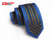 Novidade moda gravatas finas artesanato alto painel gravata com listra com padrão floral 2024 - compre barato