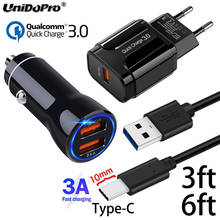 QC 3.0 EU AC Car Charger + 10mm Tip Type C Cable for RugGear RG910 RG850 RG650 RG725 Quick Travel Chargeur 2024 - buy cheap