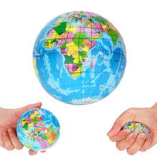 Pelota de espuma antiestrés para niños y niñas, de 63mm mapa del mundo, globo Atlas de espuma de PU, Bola del Planeta Tierra, Juguetes 2024 - compra barato