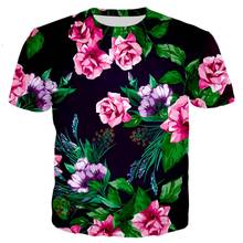 PLstar Космос брендовая одежда 2020 лето новый стиль мода 3d футболка с изображениями цветов и растений принт Мужская Женская Повседневная футболка YT-74 2024 - купить недорого