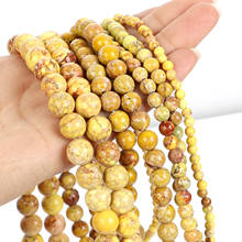 Natural Stone Beads Yellow Imperial Stone Beads Emperor Stone Loose Beads For Jewelry Making Bracelet 4/6/8/10/12mm 2024 - buy cheap