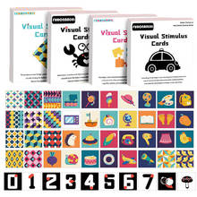 20 pces montessori bebê preto branco flash cartões brinquedos engrossar alto contraste visual livro educacional crianças flashcard brinquedo sensorial 2024 - compre barato