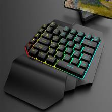 USB 39 Key K15 Gaming Keyboard One-Handed Silent Multi-Colored Backlight PC Computer Gamer Game Keyboards Dropshipping 2024 - buy cheap