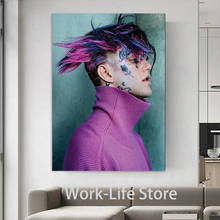 Impresiones de arte de pared en lienzo, pintura al óleo moderna de Lil Peep Mario Testino, póster de arte de pared, póster de lienzo para decoración de sala de estar 2024 - compra barato