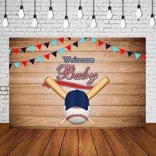 Baseball Theme Baby Shower Party Backdrop Wood Background Buntings Decoration Photography Banner Scene Setter Wall Table Posters 2024 - buy cheap