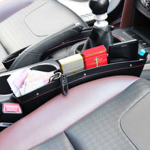 Assento de carro lacuna fenda bolso coletor organizador caixa armazenamento couro do plutônio garrafa telefone copos titular acessórios do carro auto interior 2024 - compre barato