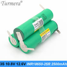 3S 10.8V 12.6V 18650 Lithium Battery 2500mAh 20A High Discharge for Air Drone and Electric Drill Screwdriver Battery Use Turmera 2024 - buy cheap