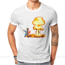 Camiseta de algodón con cuello redondo para hombre, camisa clásica Grunge de Fallout Vault Game Boy explosión, Harajuku, talla grande, 2020 2024 - compra barato
