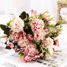7 cabeças artificial flor pérola sala de estar decoração acessórios casamento hortênsias falso flores decoração para casa 2024 - compre barato