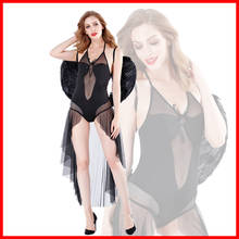 2019 halloween adult clothing The Night Angel sexy women Dress and Wing cosplay clothes for carnival party fashion costume 2024 - buy cheap