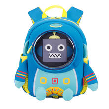 Mochila escolar con diseño de oso 3D para niños y niñas, morral escolar con diseño de Robot azul, resistente al agua, novedad de 2019 2024 - compra barato