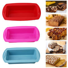 4 colores molde de silicona para torta forma rectangular molde para torta DIY molde para pan tostado herramientas para hornear y repostería 2024 - compra barato