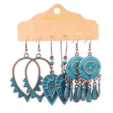 Vintage Earrings For Women Western Jewelry Bohemian Statement Ethnic Drop Earrings Boho Accessories Dangle Earrings Set 2020 2024 - buy cheap