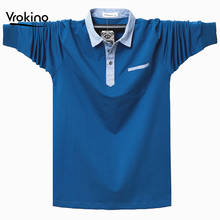 2021 new style, men's polo shirt, casual, cotton, autumn, long sleeve, lapel large size polo shirt 5XL 6XL  Brand men's clothing 2024 - buy cheap