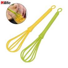 Batidor de huevos de plástico, herramienta de cocina para hornear crema, agitador de harina, accesorios de cocina, batidor de mano, mezclador de huevos, Color aleatorio 2024 - compra barato