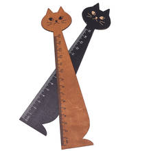 1 Pcs Wooden Ruler Cat-shaped 15cm School Student Supplies Cute Creative Ctationery Girl Kawaii 2024 - buy cheap