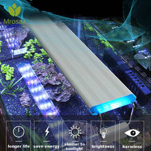 Iluminación led Superfina para acuario, luz para plantas acuáticas, 18-75CM, Extensible, impermeable, lámpara de Clip para pecera, luz azul y blanca 2024 - compra barato