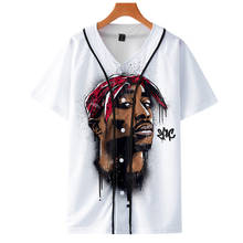 Camiseta de béisbol Tupac Amaru Shakur, Hip Hop Notorious B.I.G. Camiseta de Biggie Smalls, rapero 3D, Harajuku, ropa 2024 - compra barato