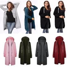 Cofekate-abrigo con capucha para mujer, chaqueta de manga larga con cremallera, 5XL talla grande, Invierno 2024 - compra barato