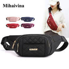 Mihaivina Women Waist Bags Fanny Pack Plaid Shoulder Bag Casual Chest Bag For Men's Waterproof Banana Waist Pack Belt Bags 2024 - buy cheap