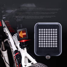 Sinal de seta para bicicleta, a laser, traseiro com 64 leds, recarregável por usb, mtb, remoto sem fio, aviso de segurança para ciclismo