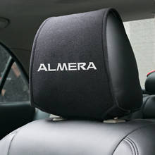 Capa de encosto de cabeça para carro nissan almera g15 n16, acessório com emblema estilo para automóveis, 1 peça 2024 - compre barato