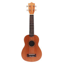 Ukulele sapele de 21 polegadas uke, guitarra havaiana musical insturment marrom 2024 - compre barato