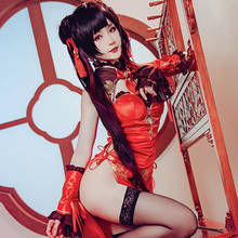 Fantasia feminina do anime date a live, fantasia sexy de tokisaki kurumi cheongsam, vestido de pesadelo fofo para halloween 2024 - compre barato