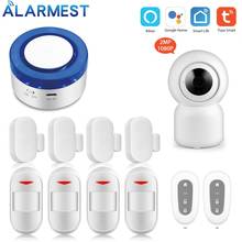 Wireless Home security Wifi alarm Siren Tuya smart life app control intelligence compatible Google Home Alexa 2024 - buy cheap