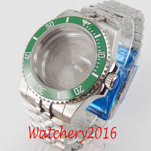 Piezas de reloj de 40MM, bisel de Cerámica de cristal de zafiro, caja de reloj transparente, movimiento NH35 NH36 2024 - compra barato