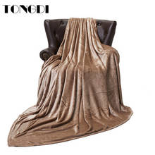 TONGDI Super Soft Warm Fannel Fleece Throw Blanket Solid Couch Cover For Winter All Season Sofa Machine Wash Plush Bedspread 2024 - buy cheap