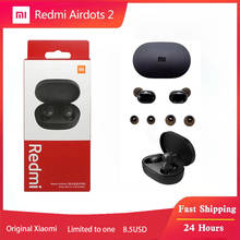 Оригинальные наушники Xiaomi Redmi AirDots 2, настоящие беспроводные наушники Bluetooth 5,0, шумоподавляющие наушники Tws Redmi AiirDots 3 2024 - купить недорого