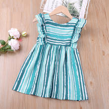Dress 2021 New Summer Light Dress Irregular Stripes Print Dress For Girls Kid Clothes Girl Clothes Baby Clothes 2024 - buy cheap