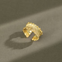 Xiha 925 anel de prata esterlina irregular redondo grande aberto anéis ajustáveis para a indicação do casamento jóias de noivado 2024 - compre barato