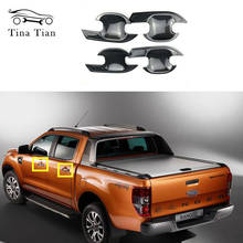 Carbon Fiber Color Door Protective Door Insert Bowl Handle Cover Pickup Trunk Auto Parts For Ford Ranger 2015 2016 2024 - buy cheap