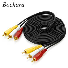 Bochara Gold Plated 3 RCA to 3 RCA Male to Male Audio Video AV Cable OFC High Grade 1.5m 3m 5m 10m 15m 20m 2024 - buy cheap