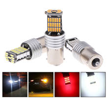 Lâmpadas automotivas p21w bay15d 1156 ba15s, 45-smd, led, 12v, 24v, freio reverso, lihgt 2024 - compre barato