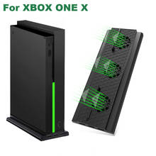 Вертикальная подставка для игровой консоли Xbox One X, контроллер геймпада, охлаждающий вентилятор с 3 USB-портами, поддержка зарядного устройства для контроллера Xbox One 2024 - купить недорого