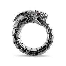 Retro Gothic Punk Rock Hip Hop Men Rings Trendy Dragon Male Rings Jewelry Accessories Anniversary Gift 2024 - buy cheap