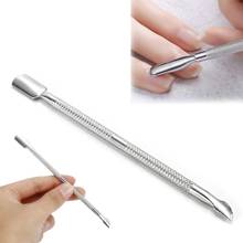1PC Stainless Steel Cuticle Pusher Nail Art Tools Double Head Stainless Steel Cuticle Nail Pusher Spoon Remover Manicure Tool 2024 - buy cheap