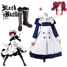 anime Black Butler Kuroshitsuji Mey Rin Cosplay Costume Custom Made Cosplay costumes + Apron For Halloween Party & wigs & shoes 2024 - buy cheap
