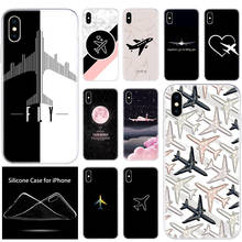 Soft Silicone Phone Case aircraft Airplane fly travel in the Sky for Apple iPhone 11 Pro XS Max X XR 6 6S 7 8 Plus 5 5S SE Cover 2024 - buy cheap