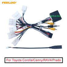 Автомобильный 16pin аудио жгут проводов FEELDO с can-шиной для Toyota Camry RAV4 Highlander Wildlander 2024 - купить недорого