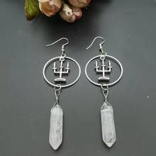 Gothic candelabras quartz hoop earrings-Architecture inspired, Romantic,Witchy earrings,pagan jewelry, alternative, gothic 2024 - buy cheap