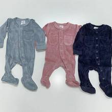 Newborn Infant Baby Girl Boy Romper Clothes Velvet Solid Long Sleeve Single Breasted Romper Jumpsuit Outfits 2024 - buy cheap